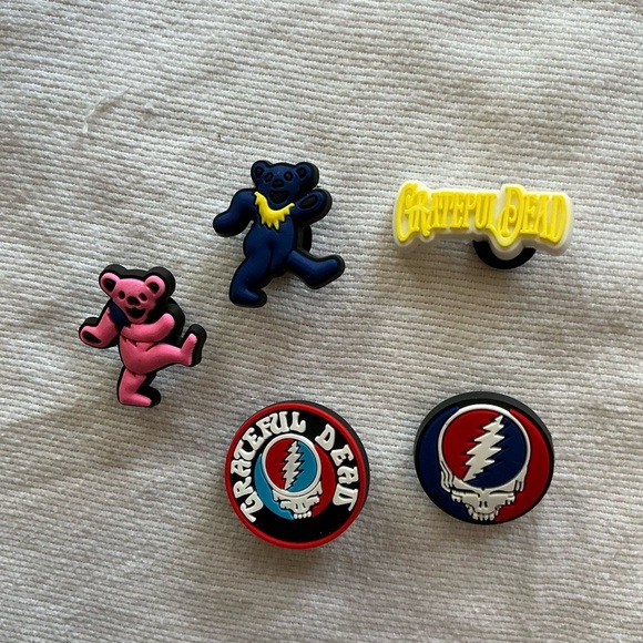 Grateful Dead set of 5 croc charms - Picture 5 of 6